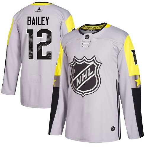 Adidas NEW York Islanders #12 Josh Bailey Gray 2018 All-Star Metro Division Authentic Stitched Youth NHL Jersey